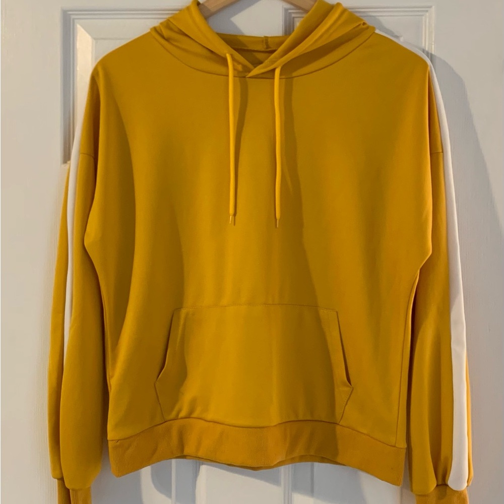 Striped Mustard Yellow Hoodie